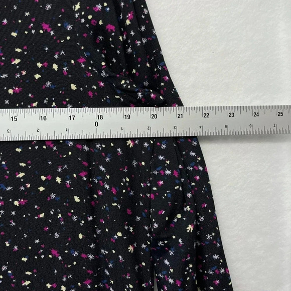 Gap Dress Women's Sz PM Black Lenzing Ecovero Flounce Hem Round Neck Relaxed Fit - Picture 3 of 12